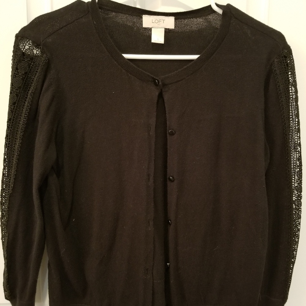 2x10! LOFT black cardigan